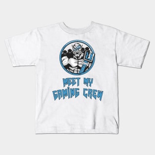 Meet My Gaming CREW | Gamer 4 Life | Multiplayer Team Work Champions Kids T-Shirt